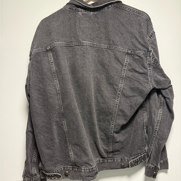 GAP Charcoal Oversized Denim Jacket MT - Picture 5 of 5